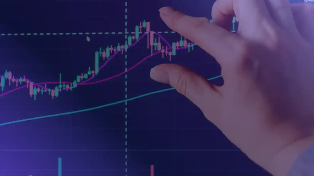 Premium editorial financial graphic showing trend following through broader directional structure and pullbacks