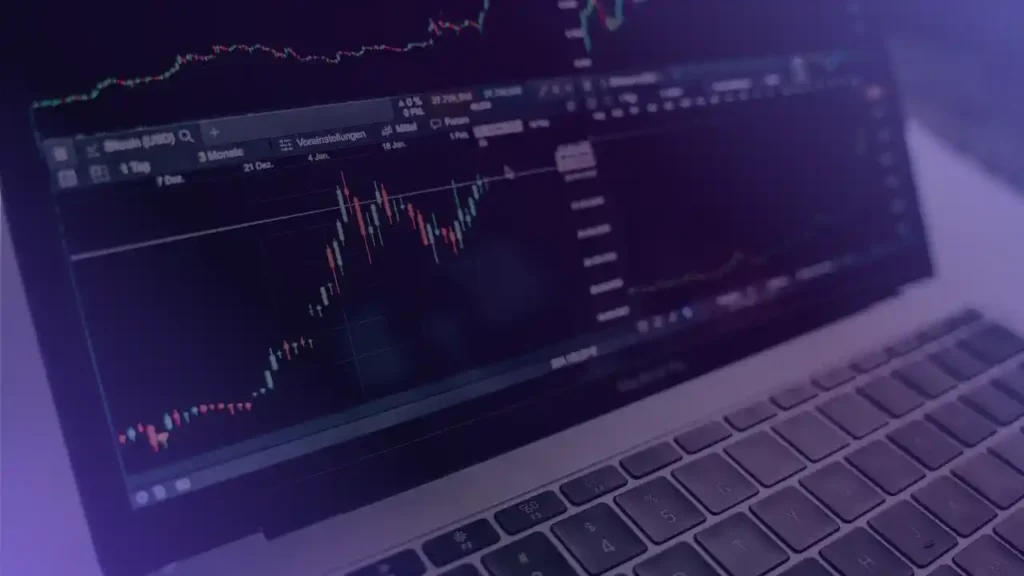 Premium editorial financial graphic showing multi-timeframe market analysis through layered trend structure and lower-timeframe noise