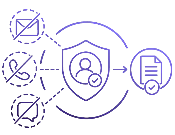 Client profile and directional pathway representing access initiated without direct solicitation.