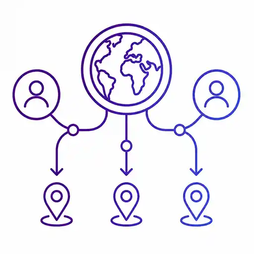 Globe connecting international clients to New Zealand, representing offshore client pathways.