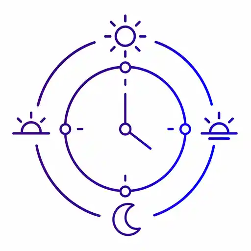 Clock with sunrise and sunset icons representing time-of-day effects on financial markets.